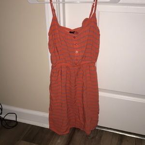 Orange and grey dress